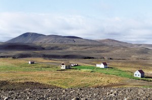 Sér yfir Laugafell.